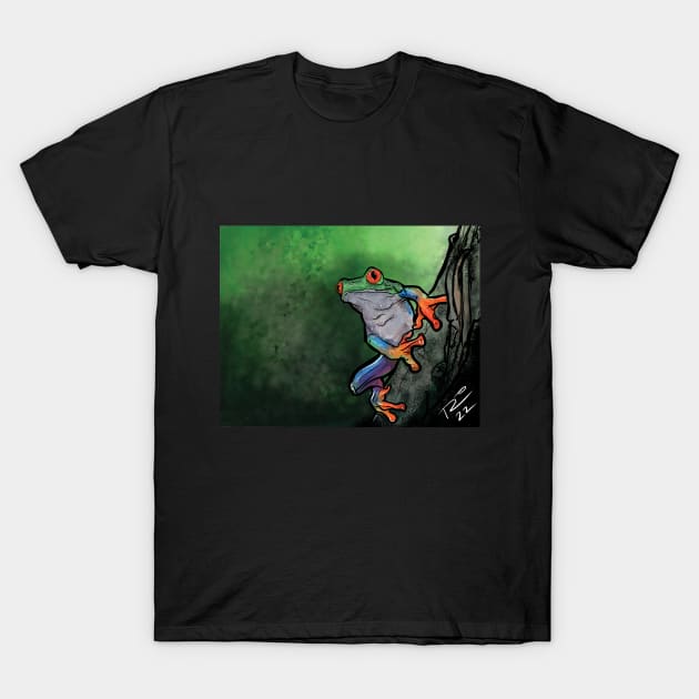 Tree Froggy T-Shirt by i4ni Studio